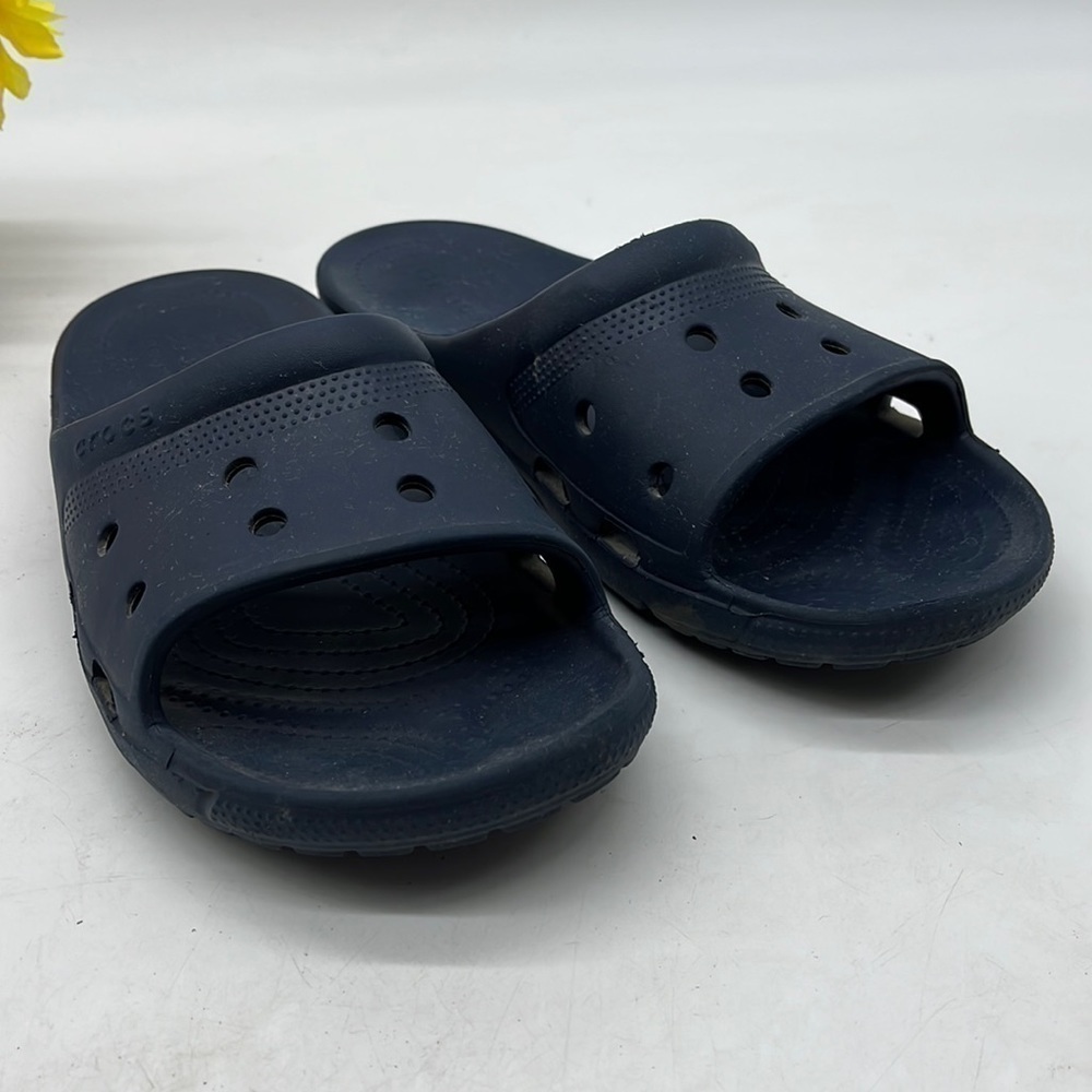 Crocs navy blue slip on slide Size 12 CR2642C